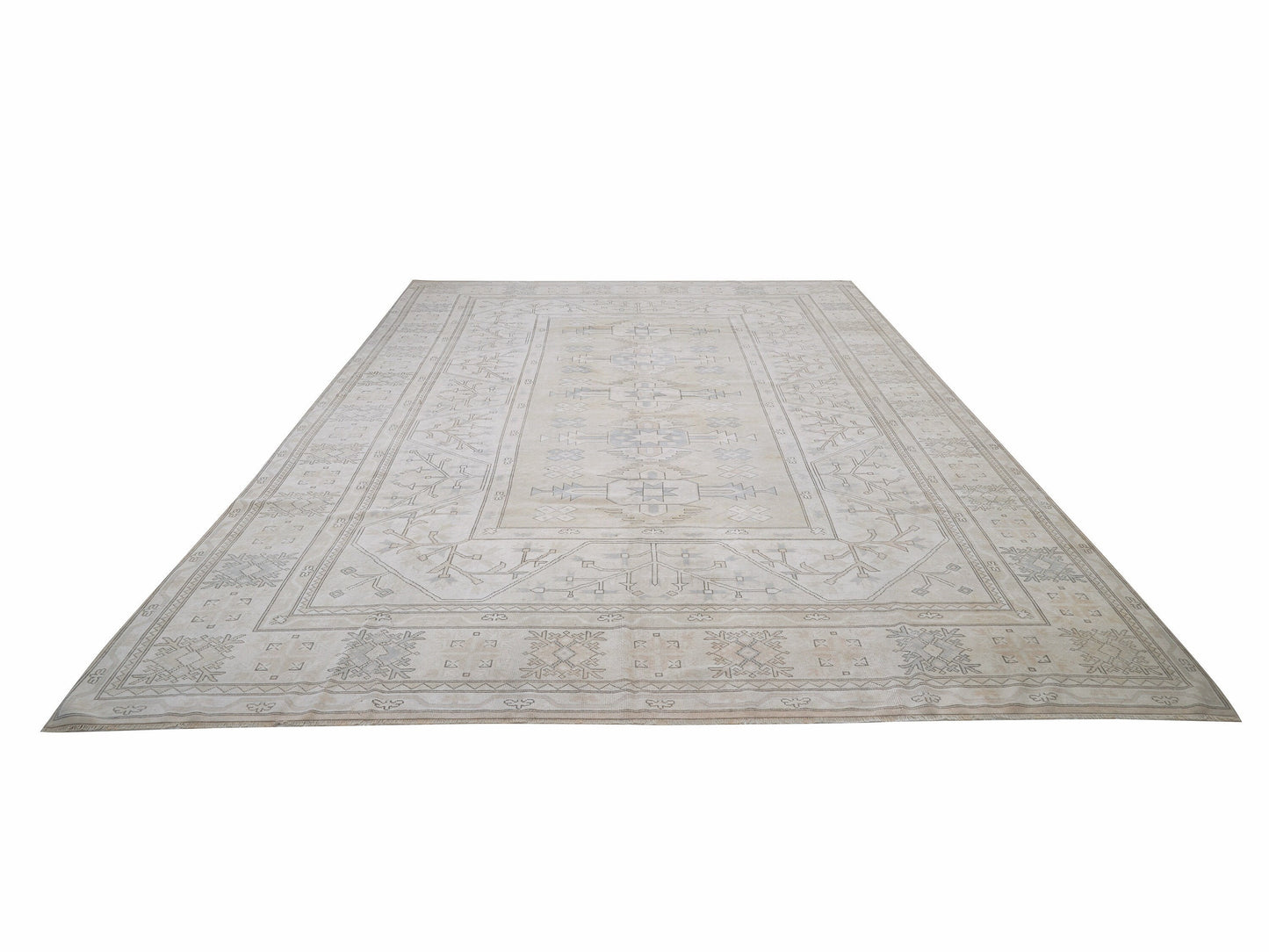 Handmade Area Rug, Vintage Oushak Rug, Turkish Muted Rug, Neutral Floor Rug, Rug 10x14, Turkish Carpet, Turkey Rug, Carpet Rug, 12272