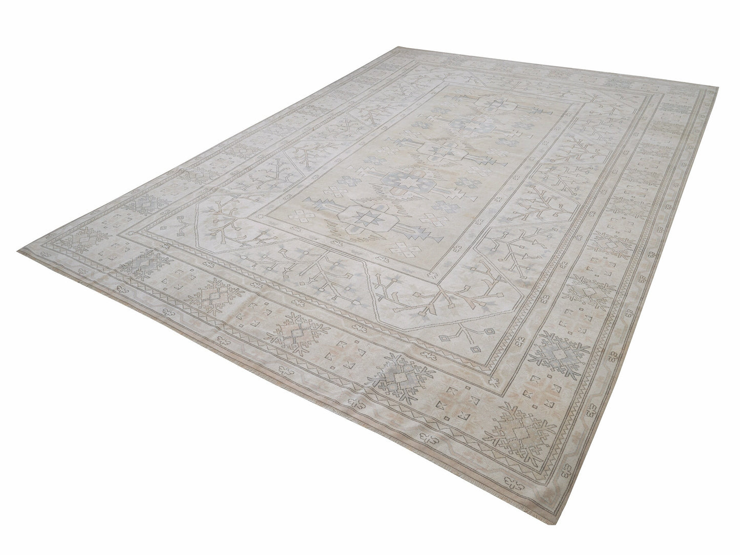 Handmade Area Rug, Vintage Oushak Rug, Turkish Muted Rug, Neutral Floor Rug, Rug 10x14, Turkish Carpet, Turkey Rug, Carpet Rug, 12272