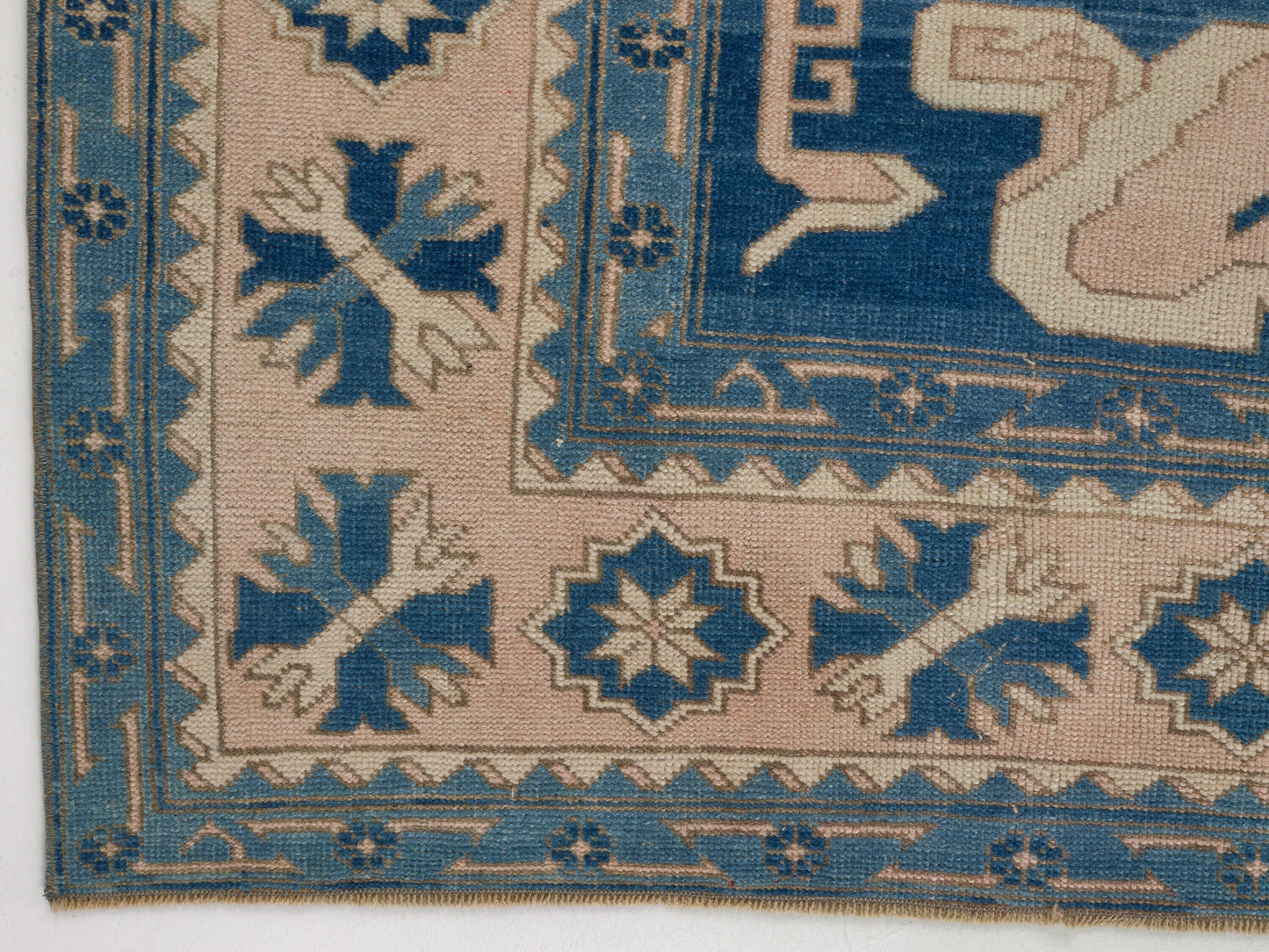 8x10 Navy Blue Turkish Rug, Oushak Turkish Vintage Rug, Anatolia Turkey Wool Rug, Geometric rug, Scandinavian rug, Handmade rug, 10028