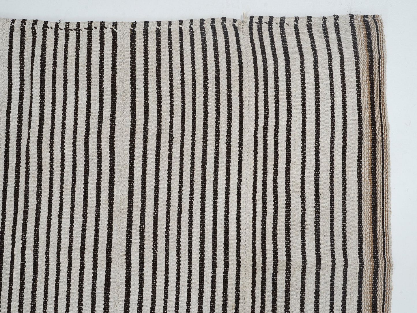 Turkish Handmade Kilim Rug, Vintage Black Striped Kilim Rug, Area Unique Kilim Rug, Kid Room Rug, Neutral Muted Rug, Kilim Rug 5x6, 12733