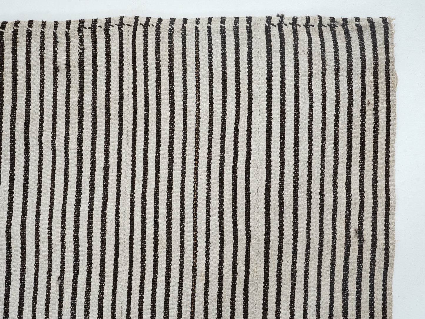 Turkish Handmade Kilim Rug, Vintage Black Striped Kilim Rug, Area Unique Kilim Rug, Kid Room Rug, Neutral Muted Rug, Kilim Rug 5x6, 12733