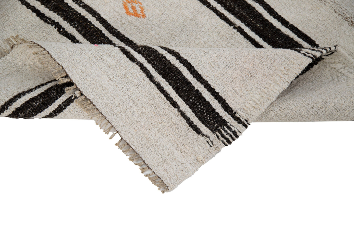 6x9 White Striped Hemp Kilim Rug, Vintage Hemp Rug, Turkish Hemp Kilim Rug, Floor Hemp Kilim Rug, Contemporary,Modern Rug,7848