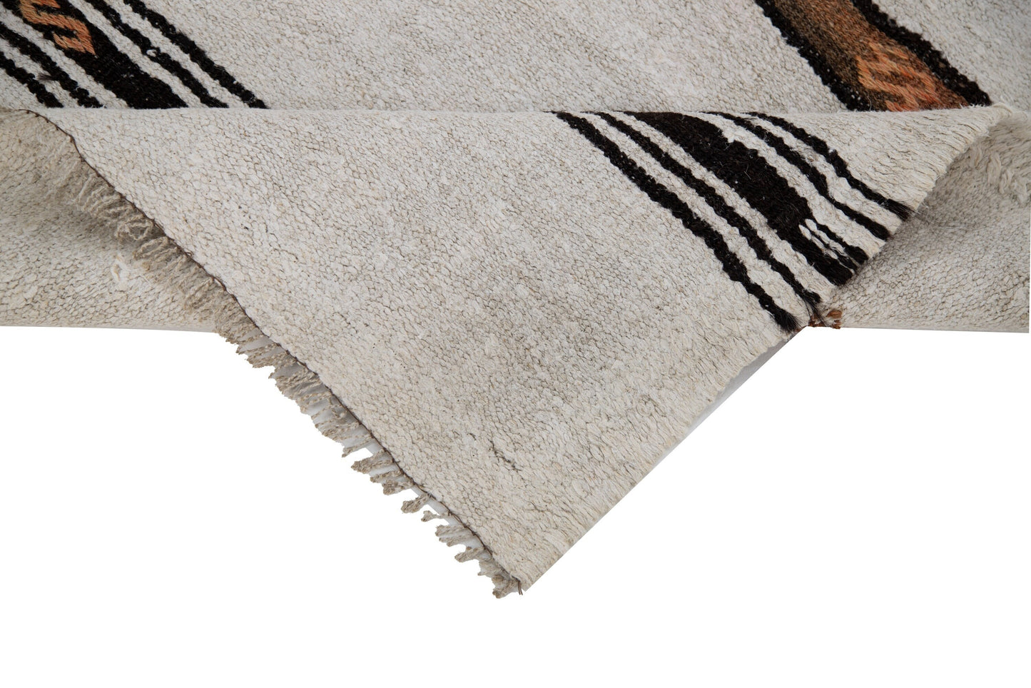 5x7 Kilim rug striped, Turkish rug organic, Hemp rug white neutral, Vintage kilim rug, Hemp kilim rug, Living room, 6564