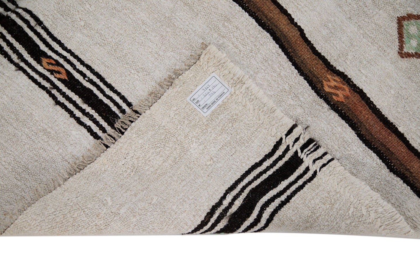 5x7 Kilim rug striped, Turkish rug organic, Hemp rug white neutral, Vintage kilim rug, Hemp kilim rug, Living room, 6564