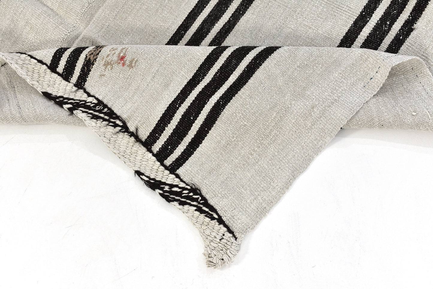 Turkish kilim, Vintage kilim, 5x7 Kilim rug, Hemp rug ,White kilim rug, Hemp kilim rug,Area rug, Black White rug, 5818