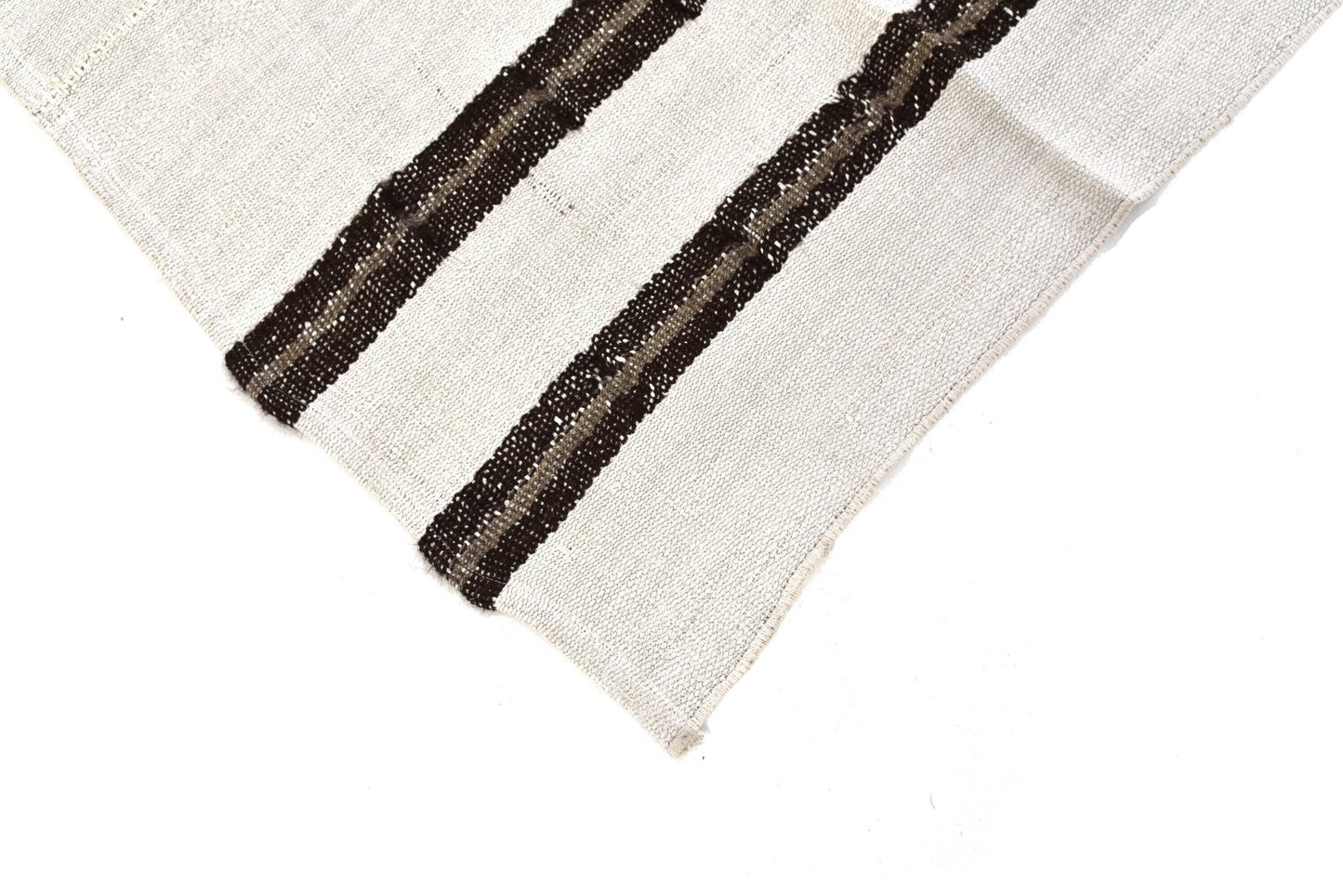 Kilim Rug 5x7 Striped, Turkish Kilim Rug Organic, Neutral Vintage kilim rug, Modern kilim rug, White Hemp kilim rug, Living room,6102