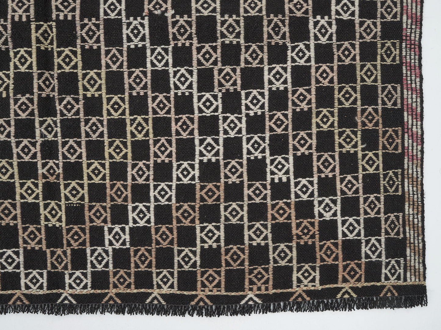 Turkish Vintage Kilim Rug, Handmade Antique Kilim Rug, Area Rustic Kilim Rug, Goat Hair Rug, Primitive Rug, Office Rug, Kilim Rug 5x9, 12573