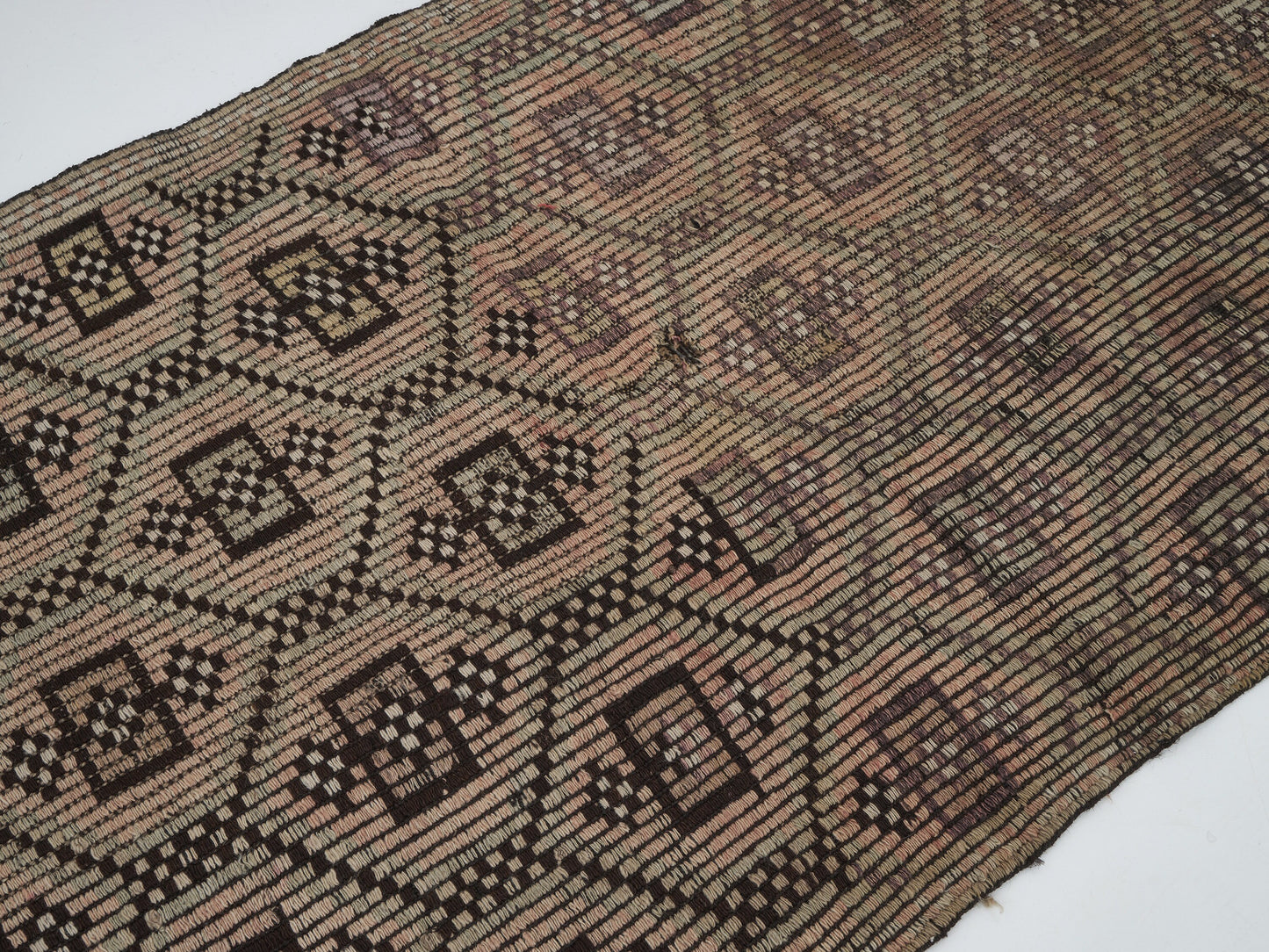 Turkish Handmade Runner Rug, Vintage Antique Runner Rug, Farmhouse Decor, Hallway Runner,Rug Runner, Kilim Runner Rug, Runner Rug 3x8, 12556