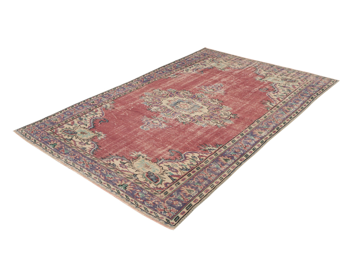 Oushak Vintage Rug, Turkish Handmade Antique Rug, Area Eclectic Rug, Kid Room Rug, Anatolia Rug, Bohemian Rug, Turkey Rug, Rug 6x9, 12146