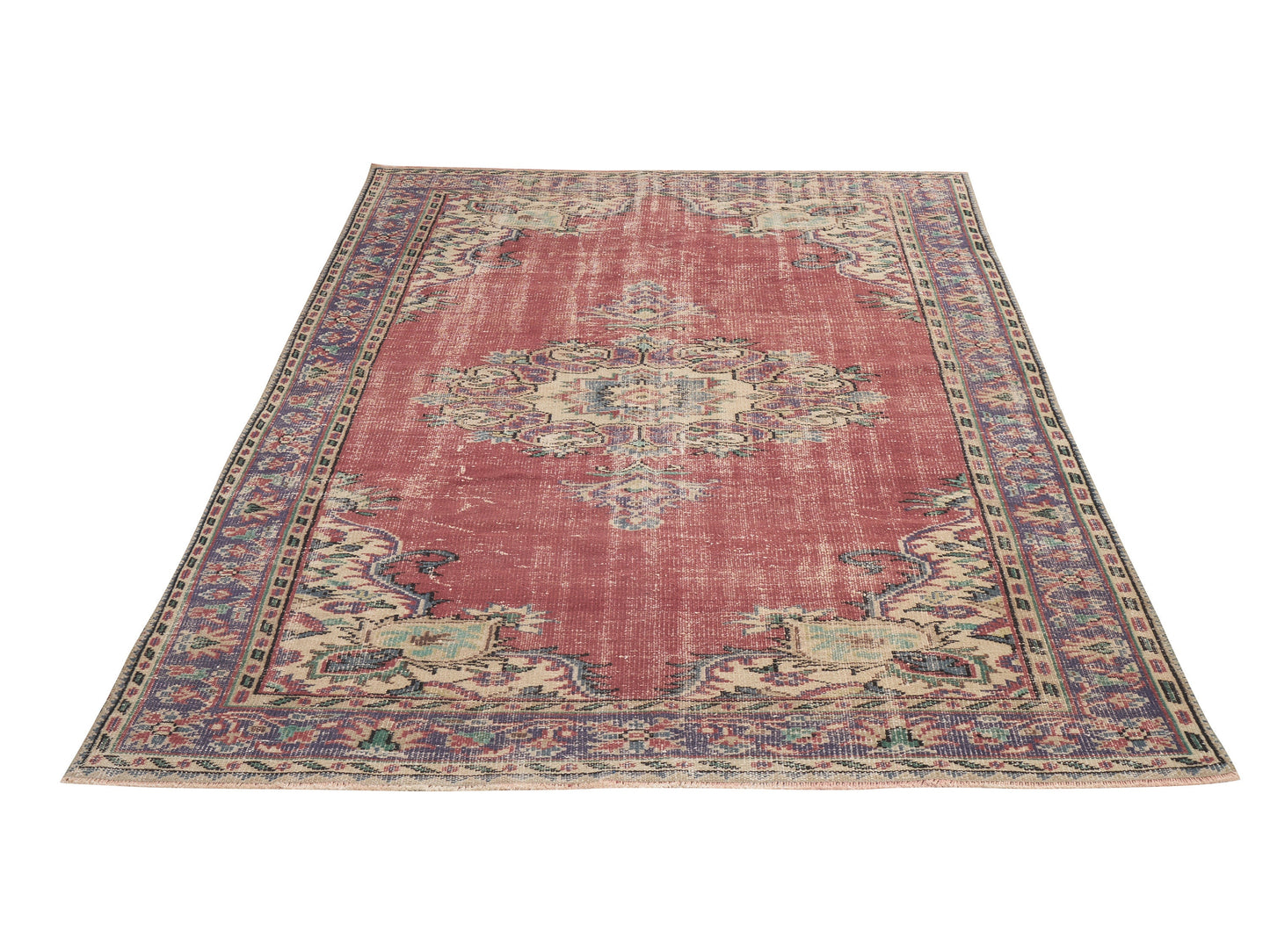 Oushak Vintage Rug, Turkish Handmade Antique Rug, Area Eclectic Rug, Kid Room Rug, Anatolia Rug, Bohemian Rug, Turkey Rug, Rug 6x9, 12146