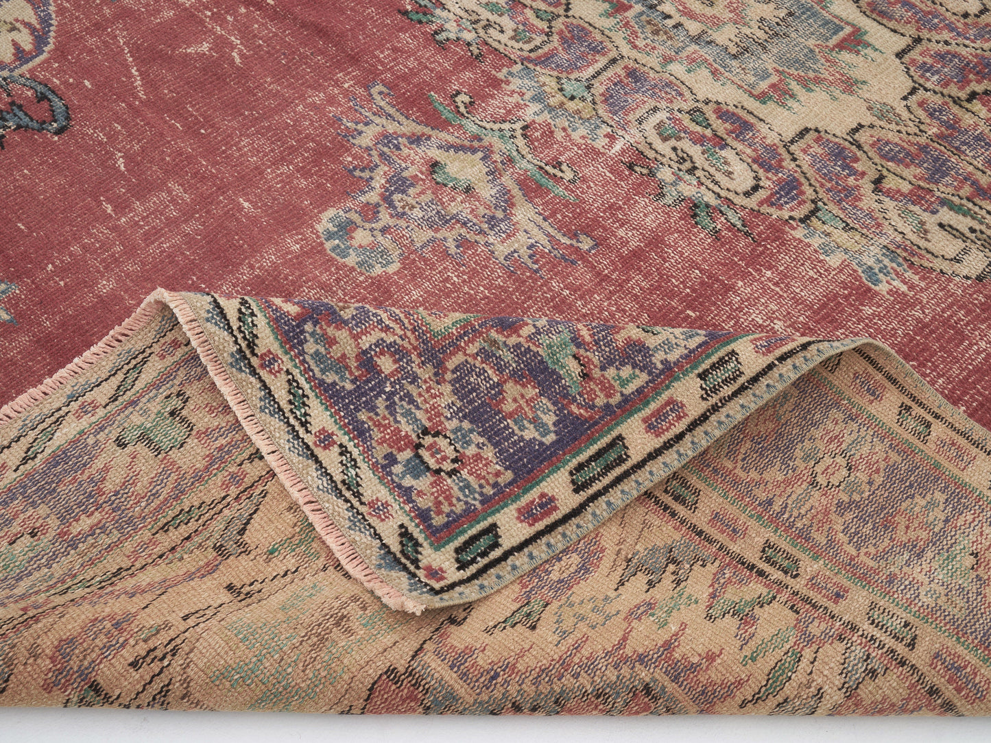 Oushak Vintage Rug, Turkish Handmade Antique Rug, Area Eclectic Rug, Kid Room Rug, Anatolia Rug, Bohemian Rug, Turkey Rug, Rug 6x9, 12146