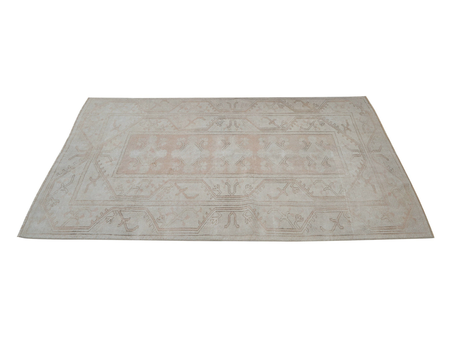 Area Rug, Rug 4x6, Vintage Rug, Handmade Rug, Turkish Rug, Oushak Rug, Scandinavian Rug, Beige Rug, Turkey Rug, Vintage Carpet, 12452