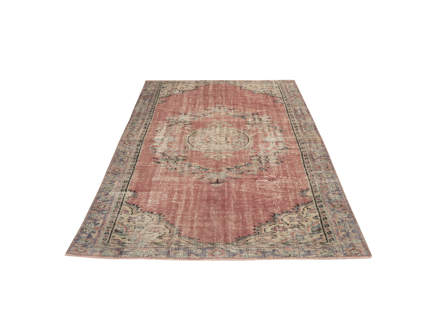 Turkish Vintage Oushak Rug, Handmade Area Antique Rug, Neutral Floor Rug, Bohemian Rug, Office Rug, Turkey Rug, Carpet Rug, Rug 5x8, 11567