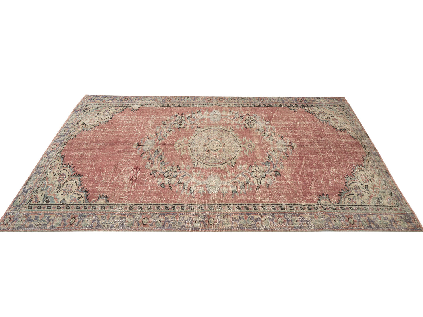 Turkish Vintage Oushak Rug, Handmade Area Antique Rug, Neutral Floor Rug, Bohemian Rug, Office Rug, Turkey Rug, Carpet Rug, Rug 5x8, 11567