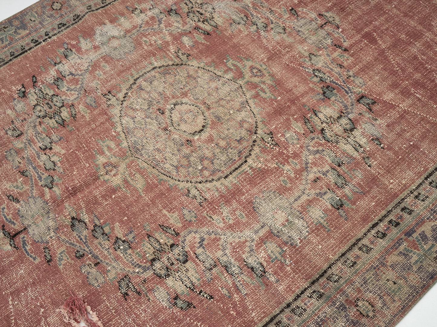 Turkish Vintage Oushak Rug, Handmade Area Antique Rug, Neutral Floor Rug, Bohemian Rug, Office Rug, Turkey Rug, Carpet Rug, Rug 5x8, 11567
