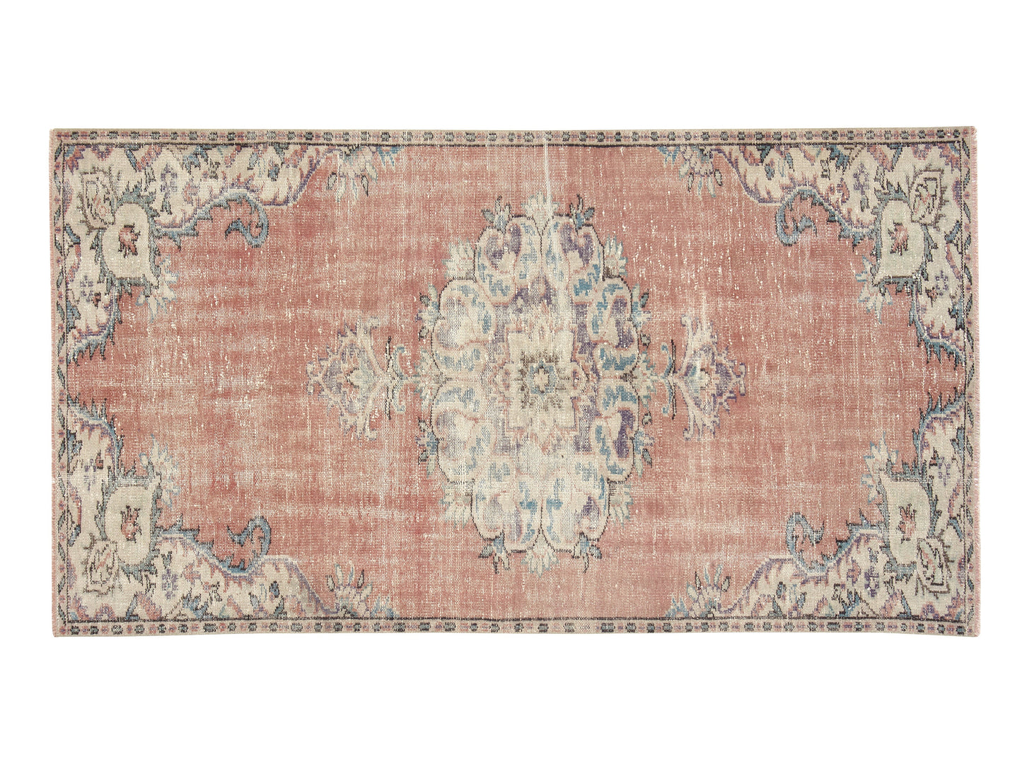 Oushak Area Rug, Vintage Handmade Rug, Turkish Eclectic Rug, Neutral Faded Rug, Anatolia Rug, Bedroom Rug, Bohemian Rug, Rug 5x8, 11557