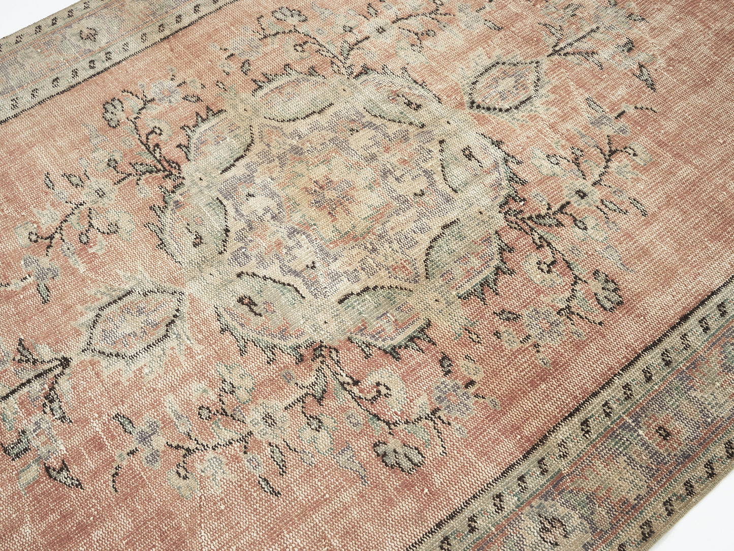 Vintage Oushak Rug, Turkish Handmade Area Rug, Neutral Faded Rug, Anatolia Rug, Turkey Rug, Bohemian Rug, Bedroom Rug, Rug 5x9, 11564