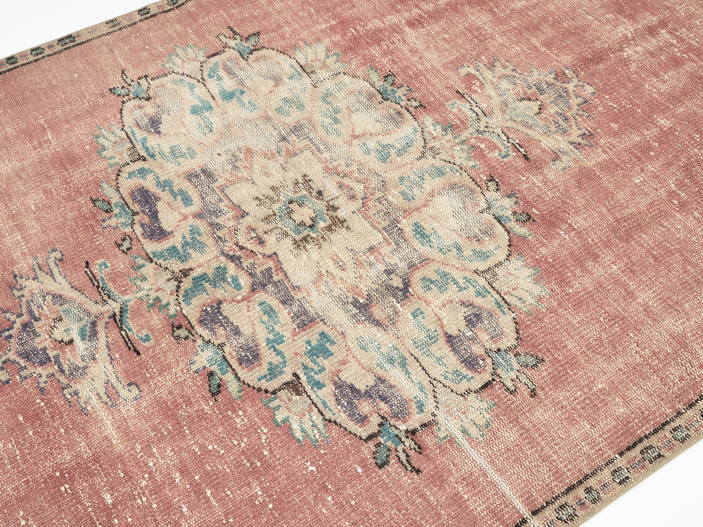 Oushak Area Rug, Vintage Handmade Rug, Turkish Eclectic Rug, Neutral Faded Rug, Anatolia Rug, Bedroom Rug, Bohemian Rug, Rug 5x8, 11557