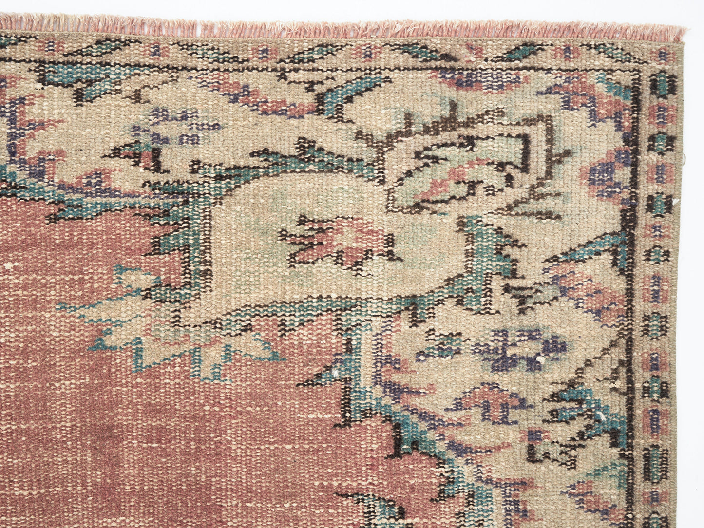 Oushak Area Rug, Vintage Handmade Rug, Turkish Eclectic Rug, Neutral Faded Rug, Anatolia Rug, Bedroom Rug, Bohemian Rug, Rug 5x8, 11557