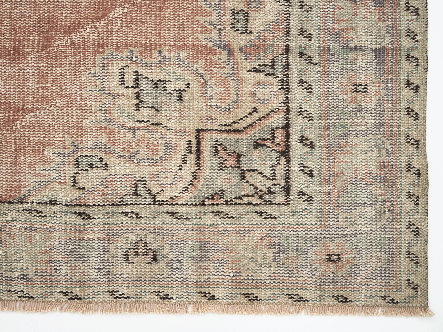 Vintage Oushak Rug, Turkish Handmade Area Rug, Neutral Faded Rug, Anatolia Rug, Turkey Rug, Bohemian Rug, Bedroom Rug, Rug 5x9, 11564