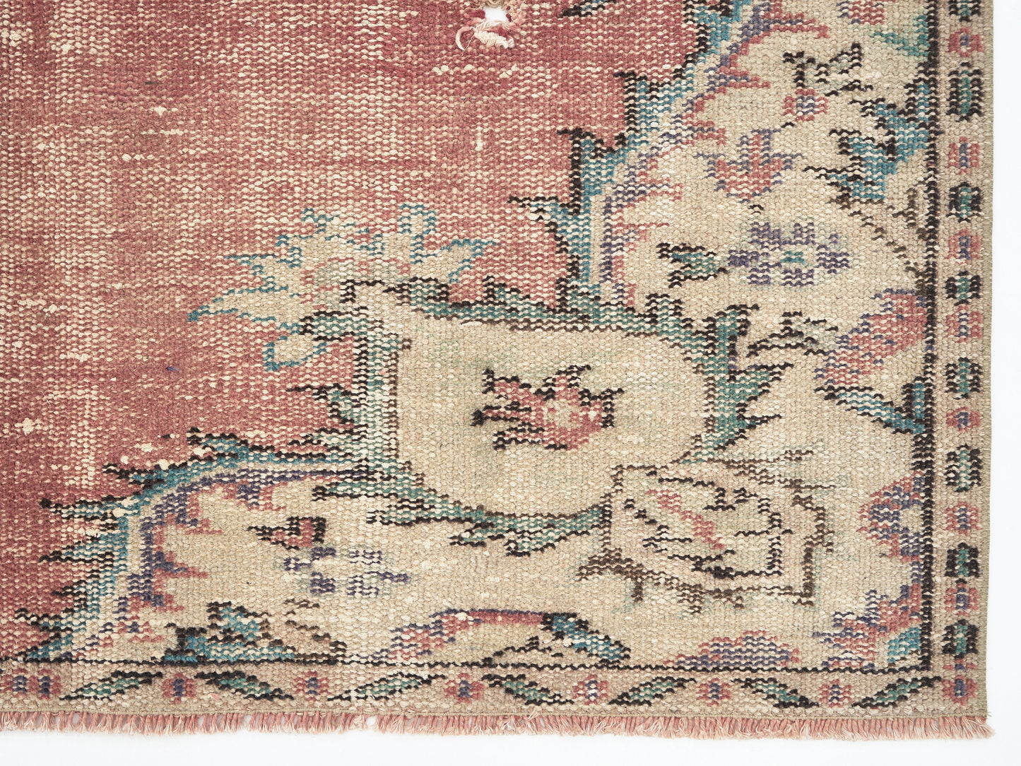 Oushak Area Rug, Vintage Handmade Rug, Turkish Eclectic Rug, Neutral Faded Rug, Anatolia Rug, Bedroom Rug, Bohemian Rug, Rug 5x8, 11557