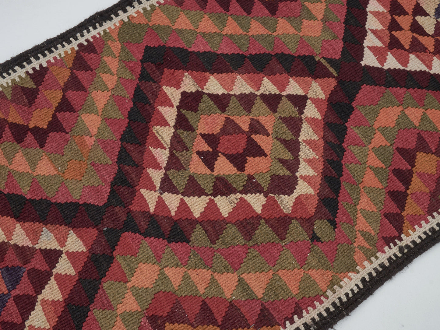 Turkish Runner, Vintage Runner, Oushak Runner, Handmade Runner Rug, Hallway Runner, Kilim Runner Rug, Bohemian Rug, Runner Rug 3x11, 11256