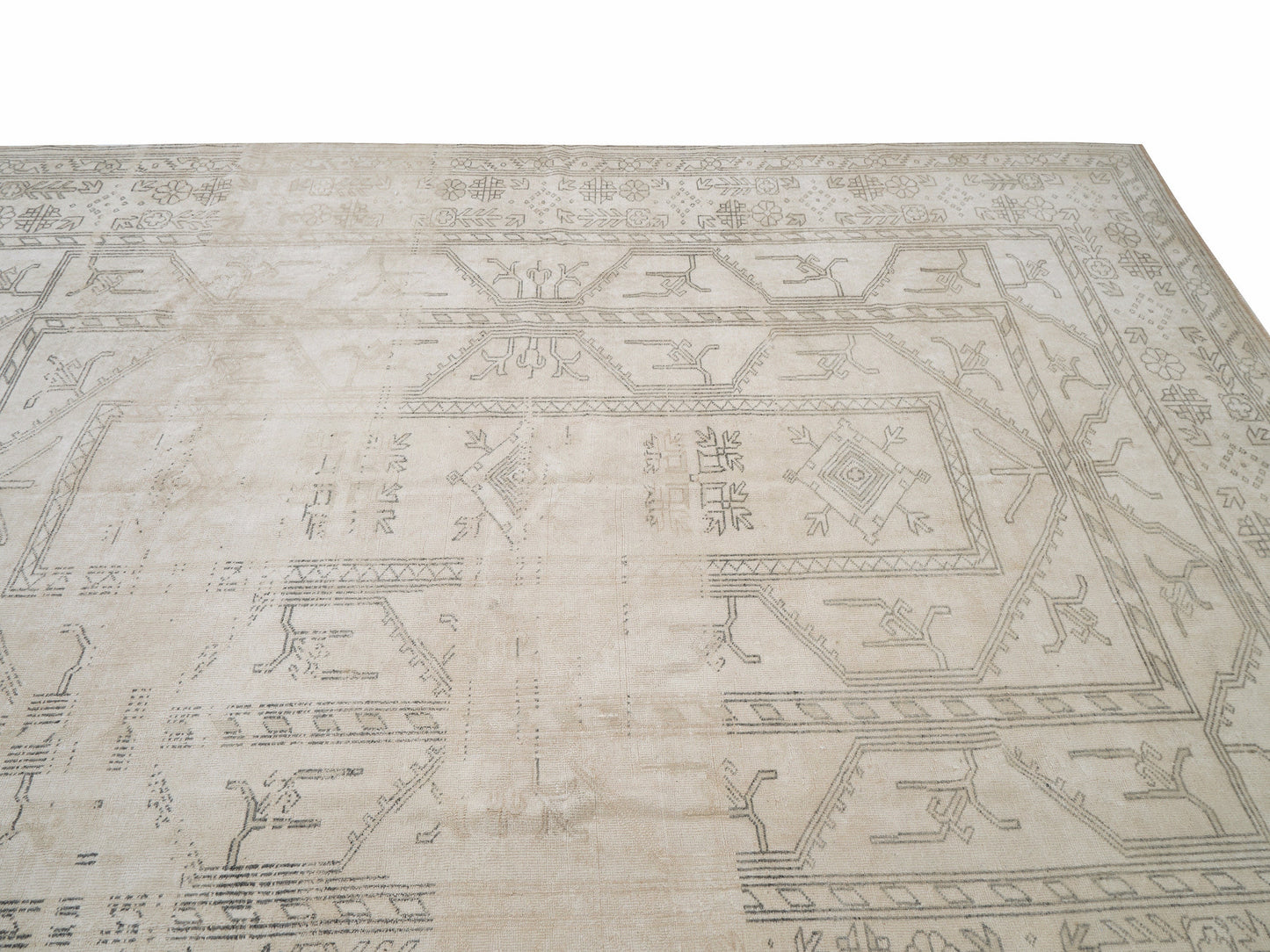 Turkish Rug 8x11, Handmade Area Unique Rug, Vintage Oushak Rug, Neutral Rug, Large Rug, Living Room Rug, Oversize Rug, Oushak Carpet, 12269