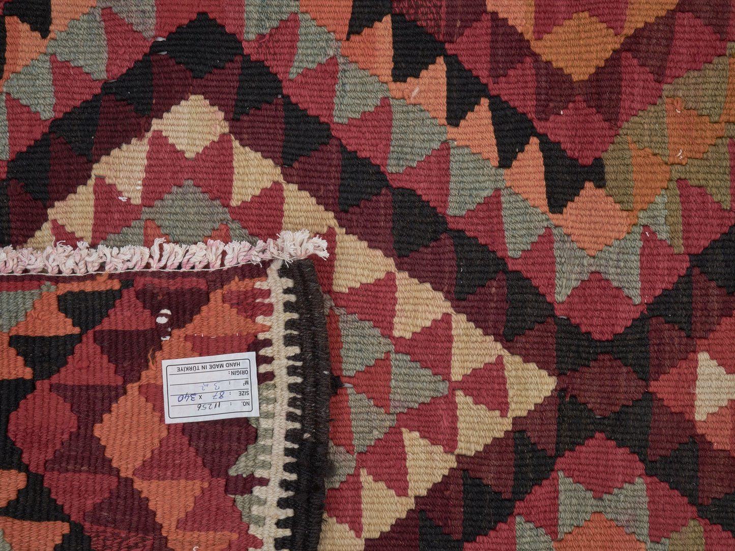 Turkish Runner, Vintage Runner, Oushak Runner, Handmade Runner Rug, Hallway Runner, Kilim Runner Rug, Bohemian Rug, Runner Rug 3x11, 11256