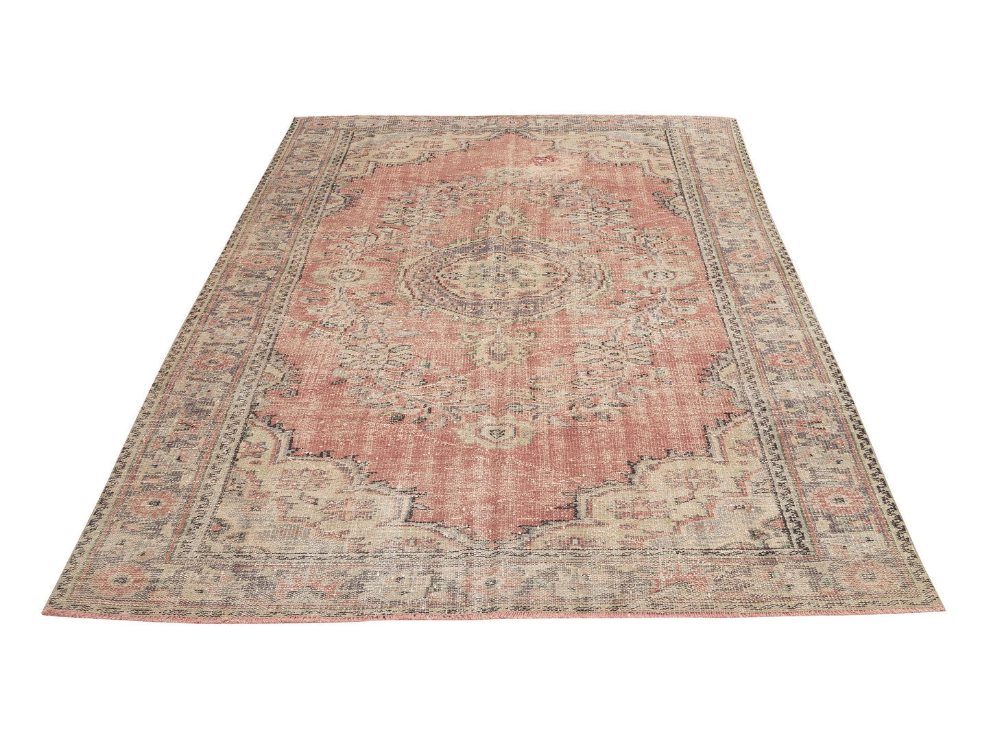 Turkish Oushak Rug, Vintage Handmade Rug, Area Eclectic Rug, Bedroom Rug, Carpet Rug, Living Room Rug, Turkish Carpet, Rug 6x9, 12101