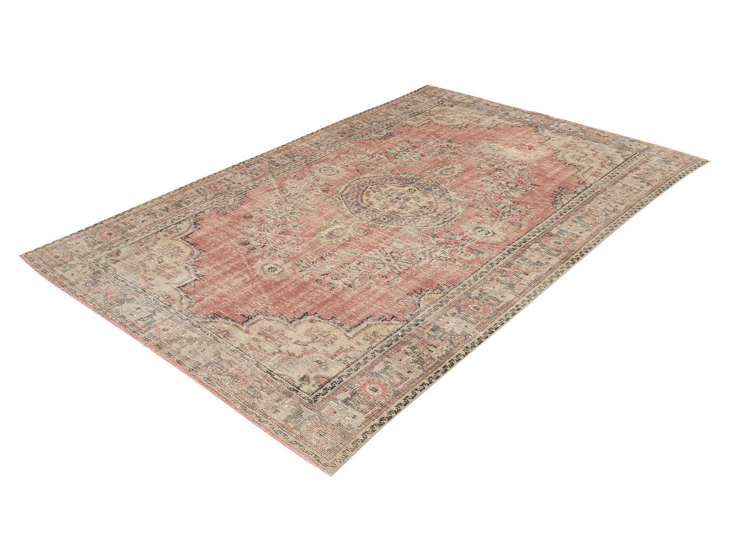 Turkish Oushak Rug, Vintage Handmade Rug, Area Eclectic Rug, Bedroom Rug, Carpet Rug, Living Room Rug, Turkish Carpet, Rug 6x9, 12101