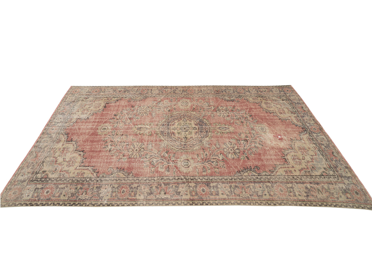 Turkish Oushak Rug, Vintage Handmade Rug, Area Eclectic Rug, Bedroom Rug, Carpet Rug, Living Room Rug, Turkish Carpet, Rug 6x9, 12101