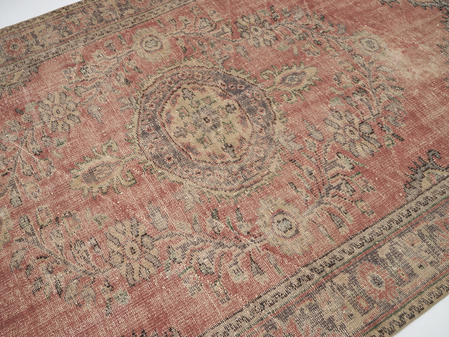 Turkish Oushak Rug, Vintage Handmade Rug, Area Eclectic Rug, Bedroom Rug, Carpet Rug, Living Room Rug, Turkish Carpet, Rug 6x9, 12101