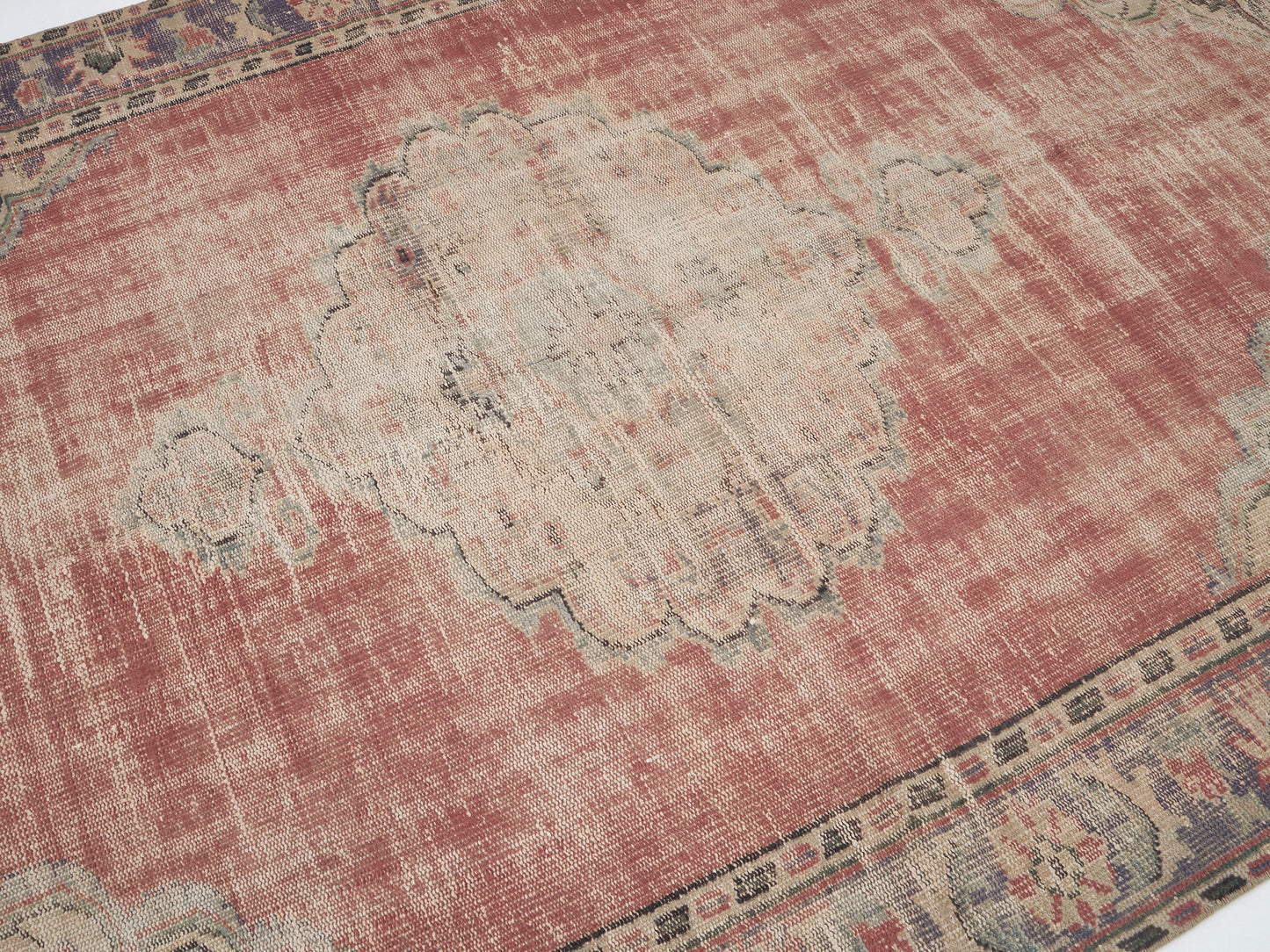 Oushak Vintage Rug, Turkish Handmade Antique Rug, Area Eclectic Rug, Living Room Rug, Bohemian Rug, Carpet Rug, Rug 6x9, Turkey Rug, 11533