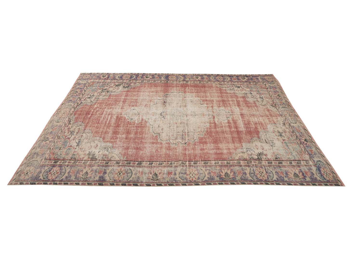 Oushak Vintage Rug, Turkish Handmade Antique Rug, Area Eclectic Rug, Living Room Rug, Bohemian Rug, Carpet Rug, Rug 6x9, Turkey Rug, 11533