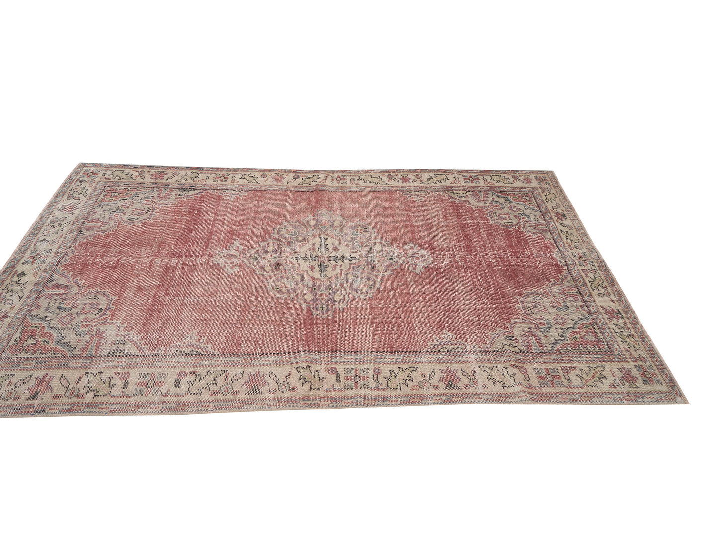 Turkish Rug, Oushak Rug Vintage Rug, Handmade Rug, Area Rug, Anatolia Rug, Neutral Rug, Office Rug, Bohemian Rug, Turkey Rug, Rug 5x9, 12069
