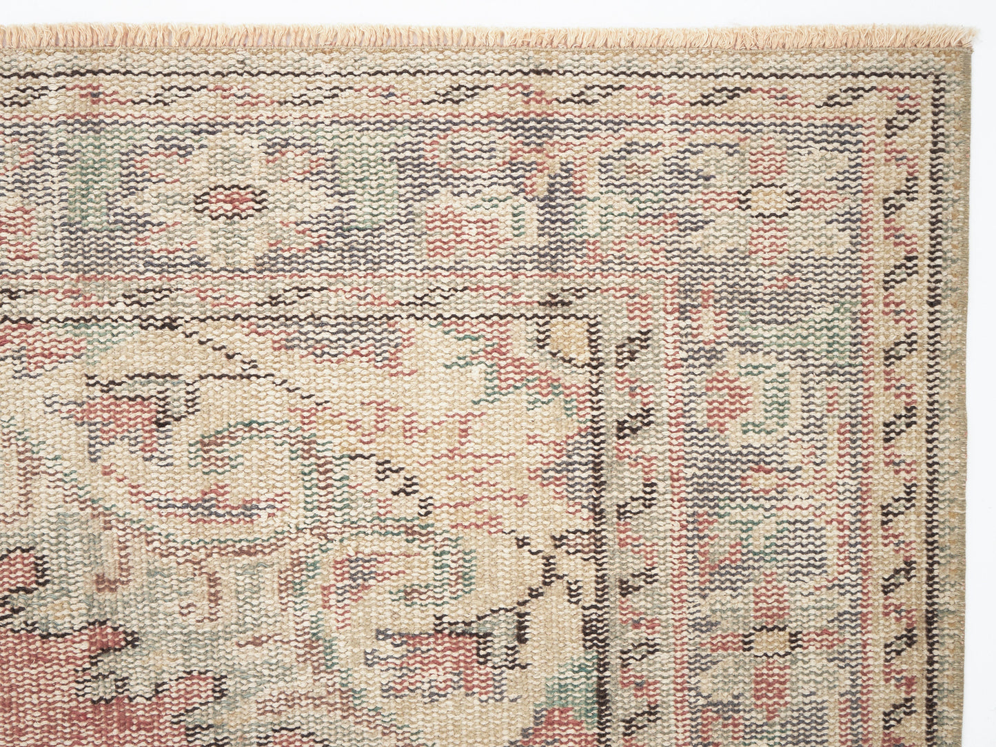Handmade Oushak Eclectic Rug, Vintage Area Faded Rug, Rug 6x9, Living Room Rug, Bohemian Rug, Turkish Antique Rug, Neutral Floor Rug, 11558