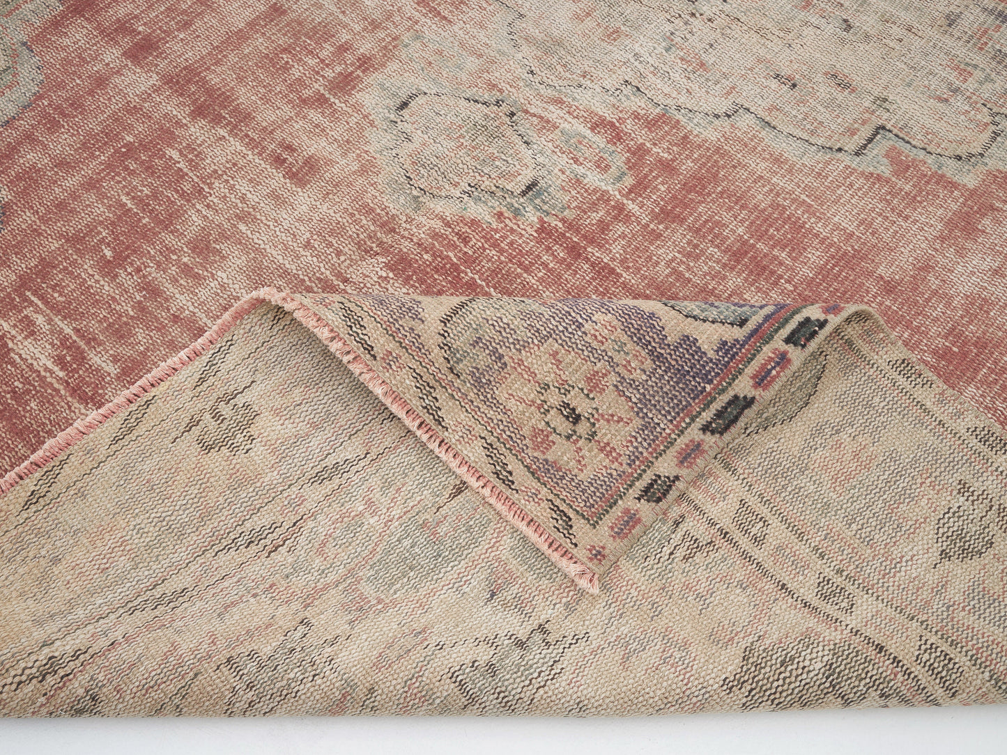 Oushak Vintage Rug, Turkish Handmade Antique Rug, Area Eclectic Rug, Living Room Rug, Bohemian Rug, Carpet Rug, Rug 6x9, Turkey Rug, 11533