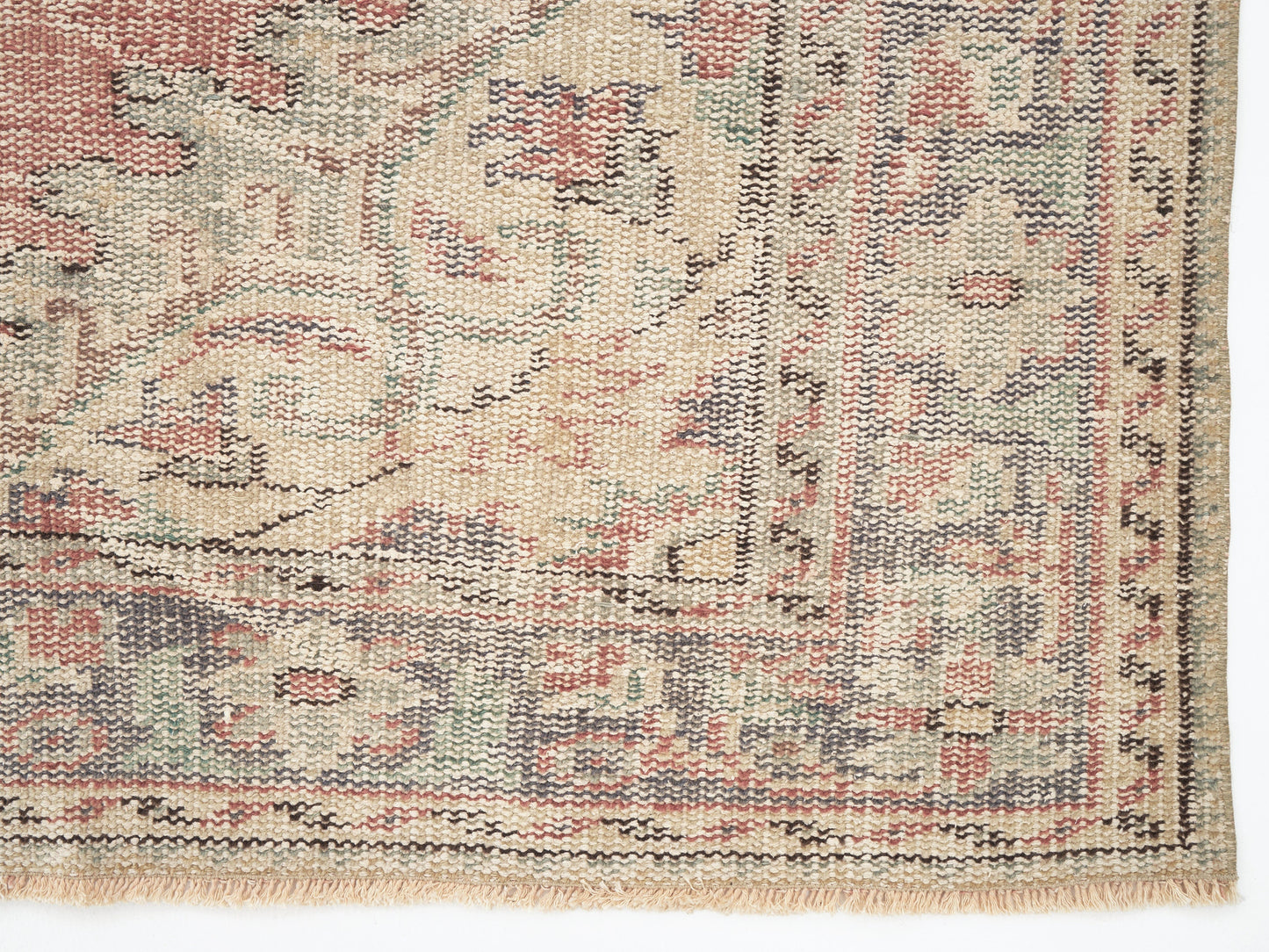Handmade Oushak Eclectic Rug, Vintage Area Faded Rug, Rug 6x9, Living Room Rug, Bohemian Rug, Turkish Antique Rug, Neutral Floor Rug, 11558