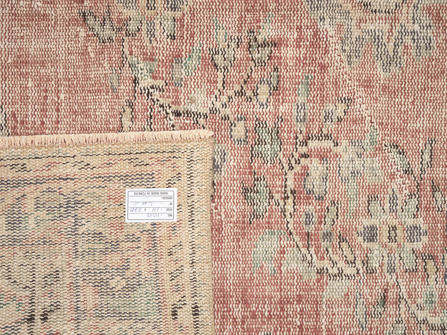 Handmade Oushak Eclectic Rug, Vintage Area Faded Rug, Rug 6x9, Living Room Rug, Bohemian Rug, Turkish Antique Rug, Neutral Floor Rug, 11558