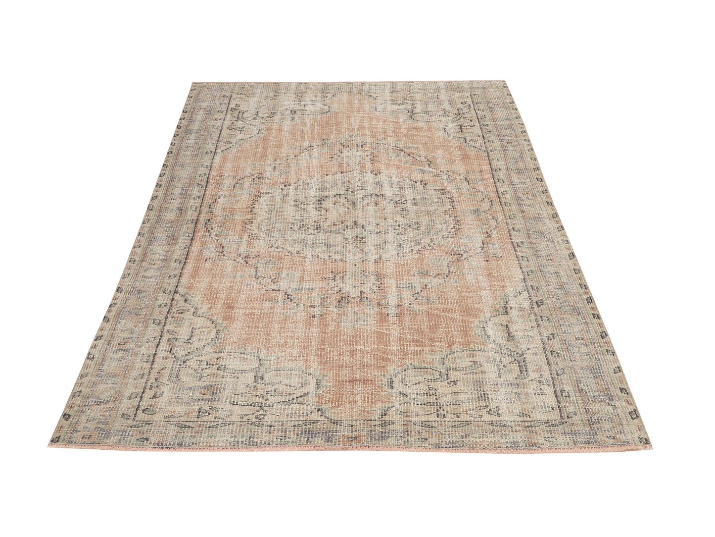 Vintage Rug, Turkish Rug, Area Rug, Oushak Rug, Handmade Rug, Neutral Rug, Bedroom Rug, Scandinavian Rug, Turkish Carpet, Rug 5x7, 12072