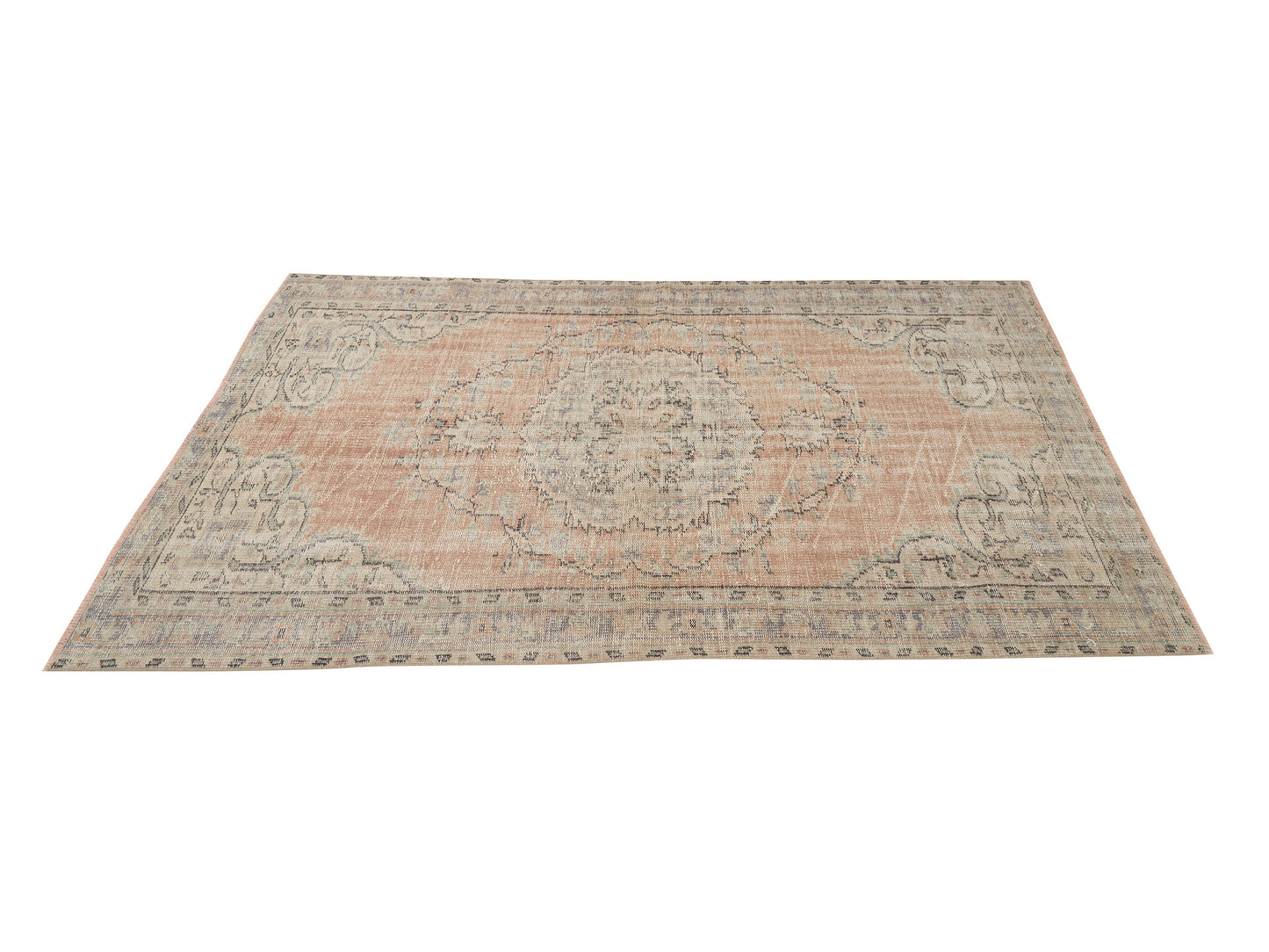 Vintage Rug, Turkish Rug, Area Rug, Oushak Rug, Handmade Rug, Neutral Rug, Bedroom Rug, Scandinavian Rug, Turkish Carpet, Rug 5x7, 12072
