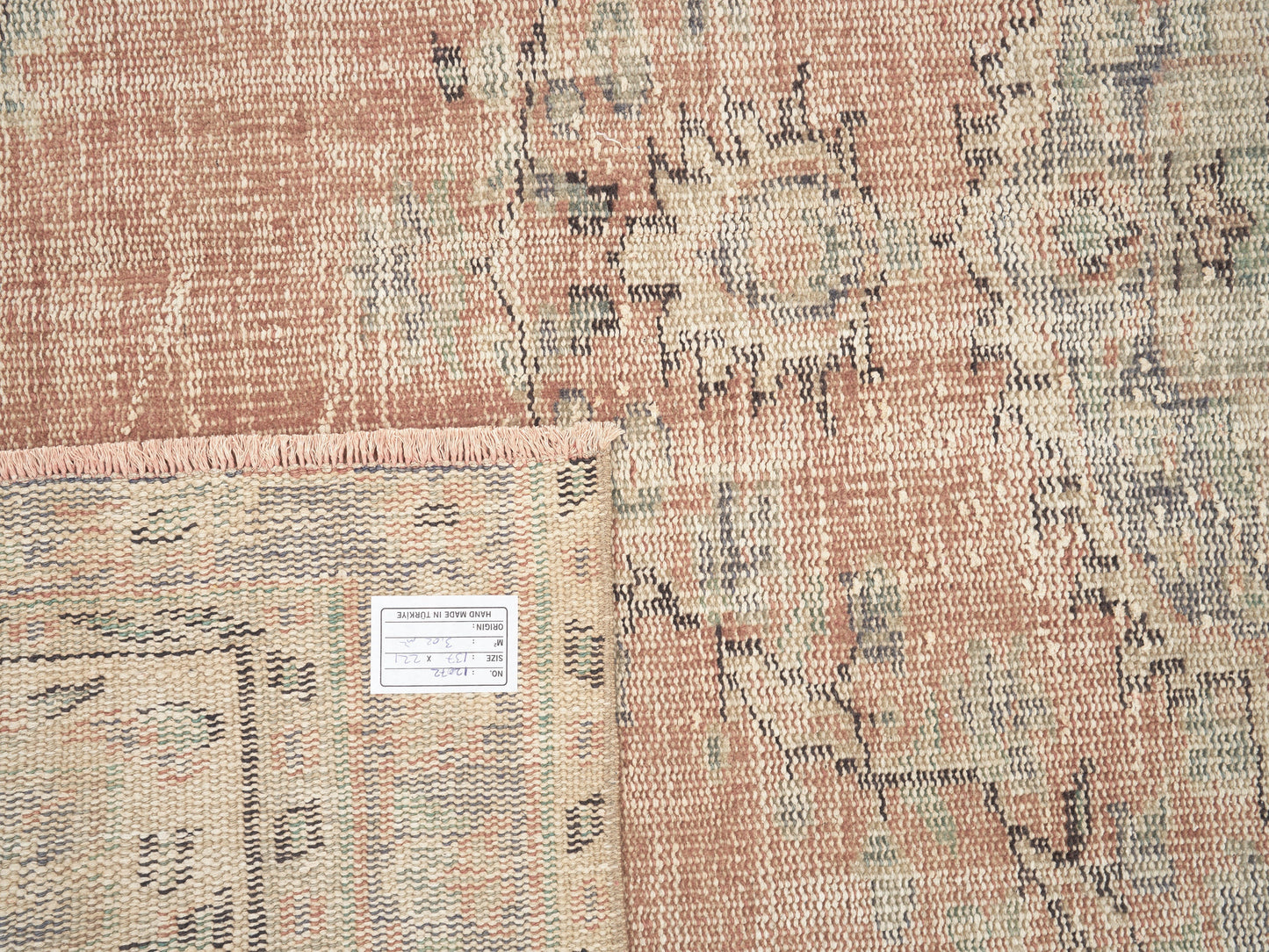 Vintage Rug, Turkish Rug, Area Rug, Oushak Rug, Handmade Rug, Neutral Rug, Bedroom Rug, Scandinavian Rug, Turkish Carpet, Rug 5x7, 12072