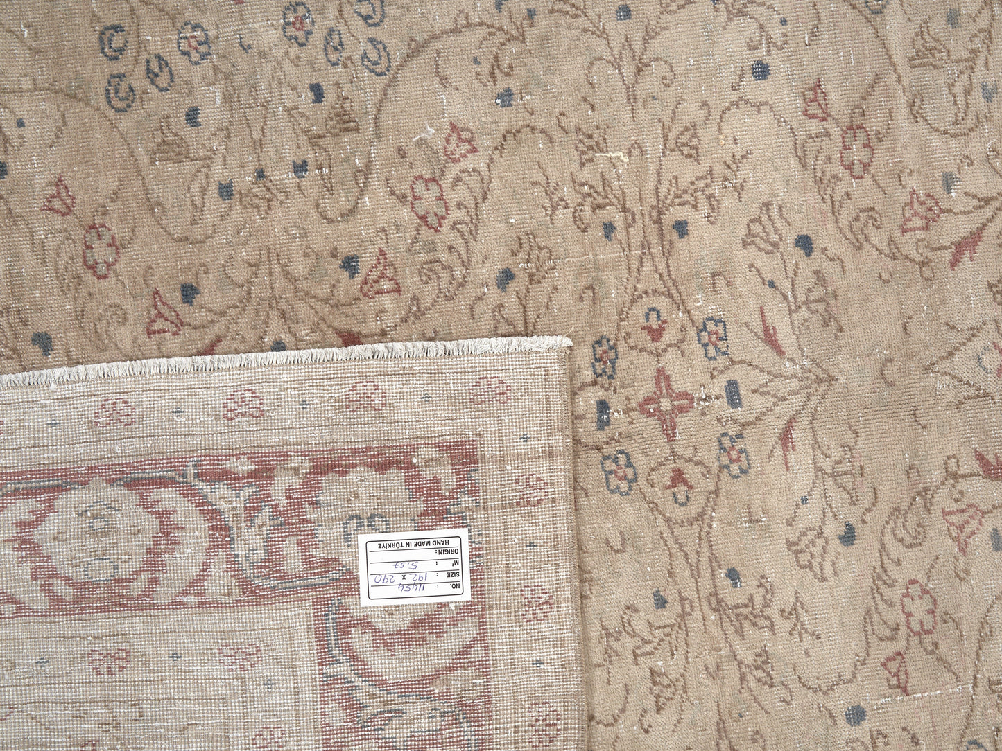 Turkish Rug, Vintage Rug, Oushak Rug, Handmade Rug, Area Rug, Living Room Rug, Carpet Rug, Rug 6x10, Turkish Carpet, Neutral Rug, 11454