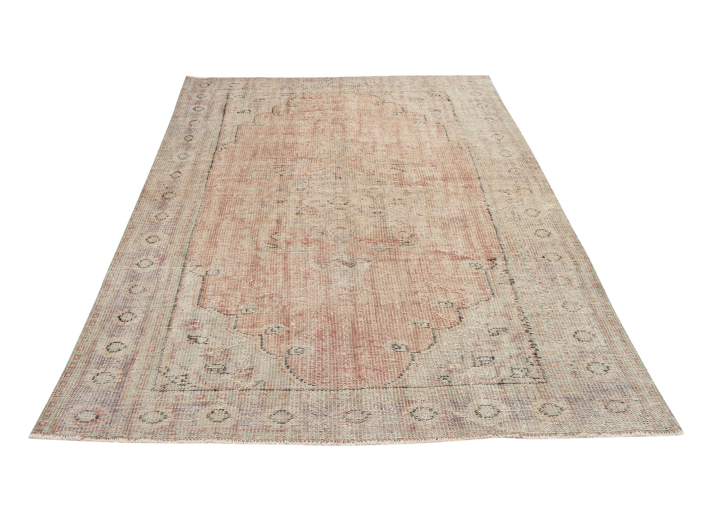 Handmade Vintage Rug, Turkish Oushak Antique Rug, Area Eclectic Rug, Office Rug, Anatolia Rug, Turkey Rug, Vintage Carpet, Rug 6x9, 12148