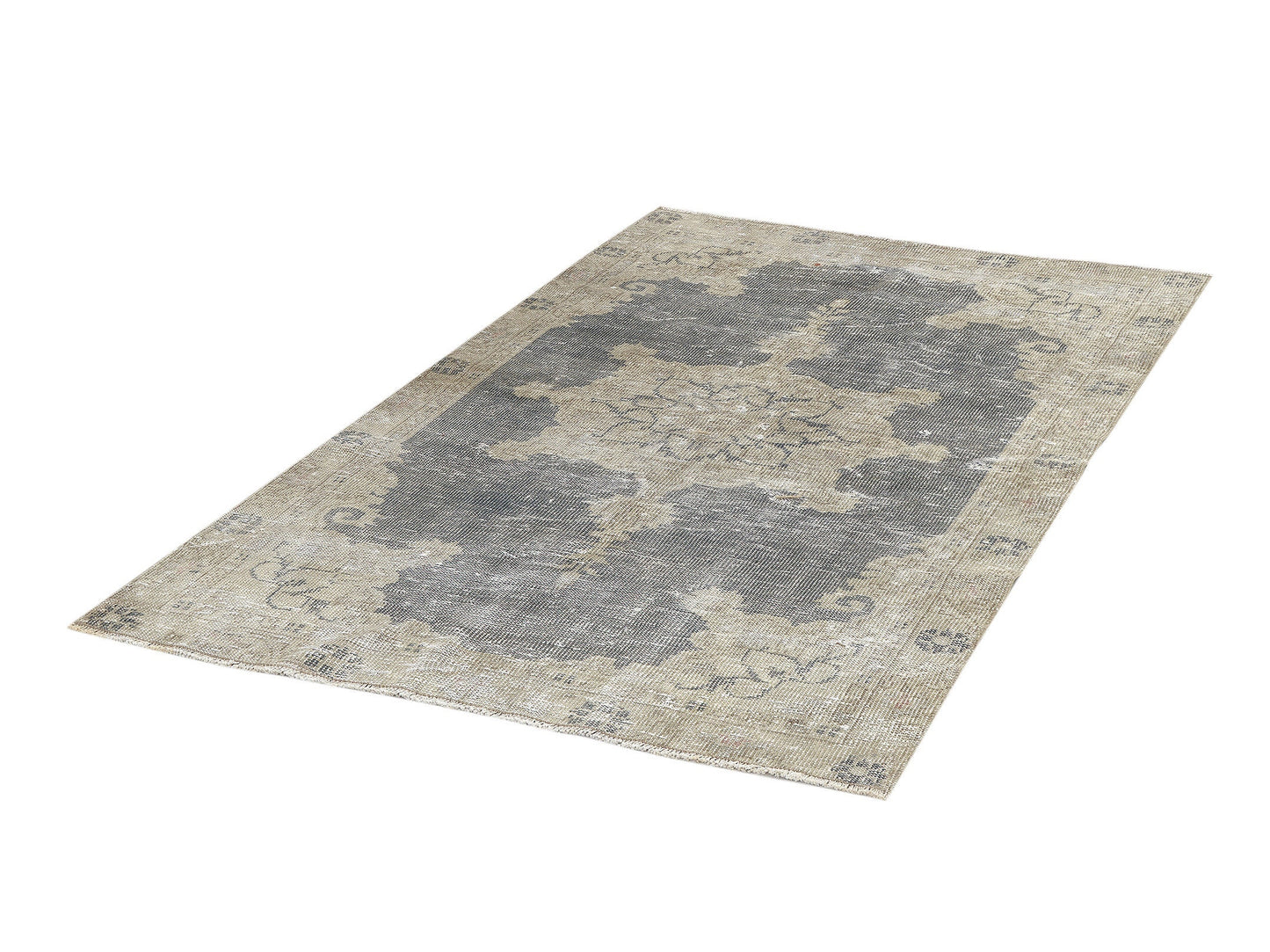 Vintage Handmade Rug, Turkish Oushak Rug, Area Rustic Rug, Rug 4x6, Primitive Rug, Living Room Rug, Turkish Carpet, Turkey Rug, 12088
