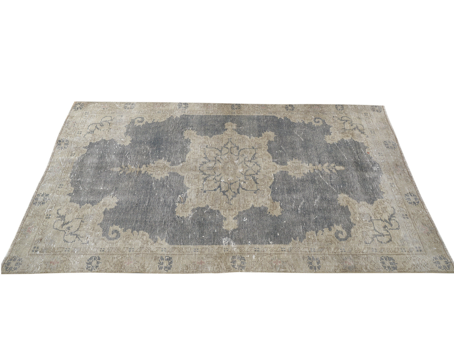 Vintage Handmade Rug, Turkish Oushak Rug, Area Rustic Rug, Rug 4x6, Primitive Rug, Living Room Rug, Turkish Carpet, Turkey Rug, 12088