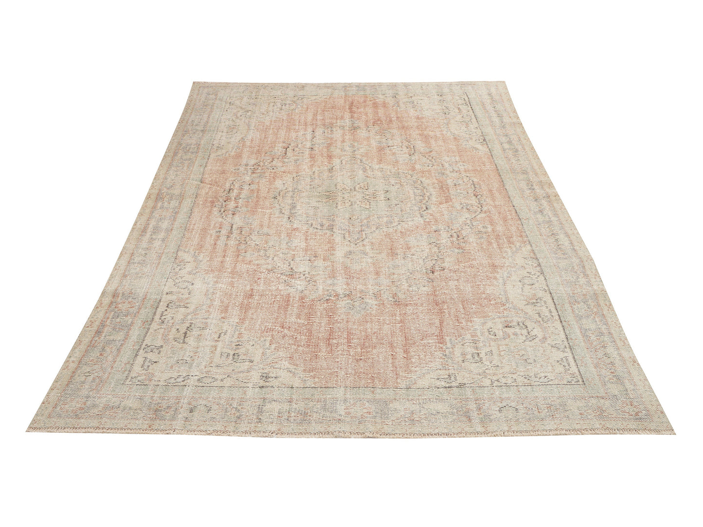 Area Oushak Rug, Turkish Handmade Rug, Vintage Antique Rug, Neutral Faded Rug, Living Room Rug, Carpet Rug, Bohemian Rug, Rug 6x9, 12122