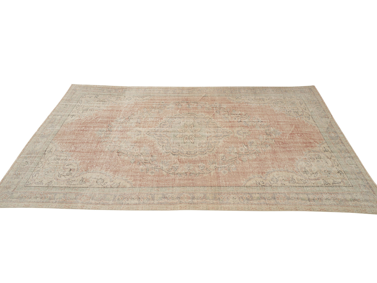 Area Oushak Rug, Turkish Handmade Rug, Vintage Antique Rug, Neutral Faded Rug, Living Room Rug, Carpet Rug, Bohemian Rug, Rug 6x9, 12122