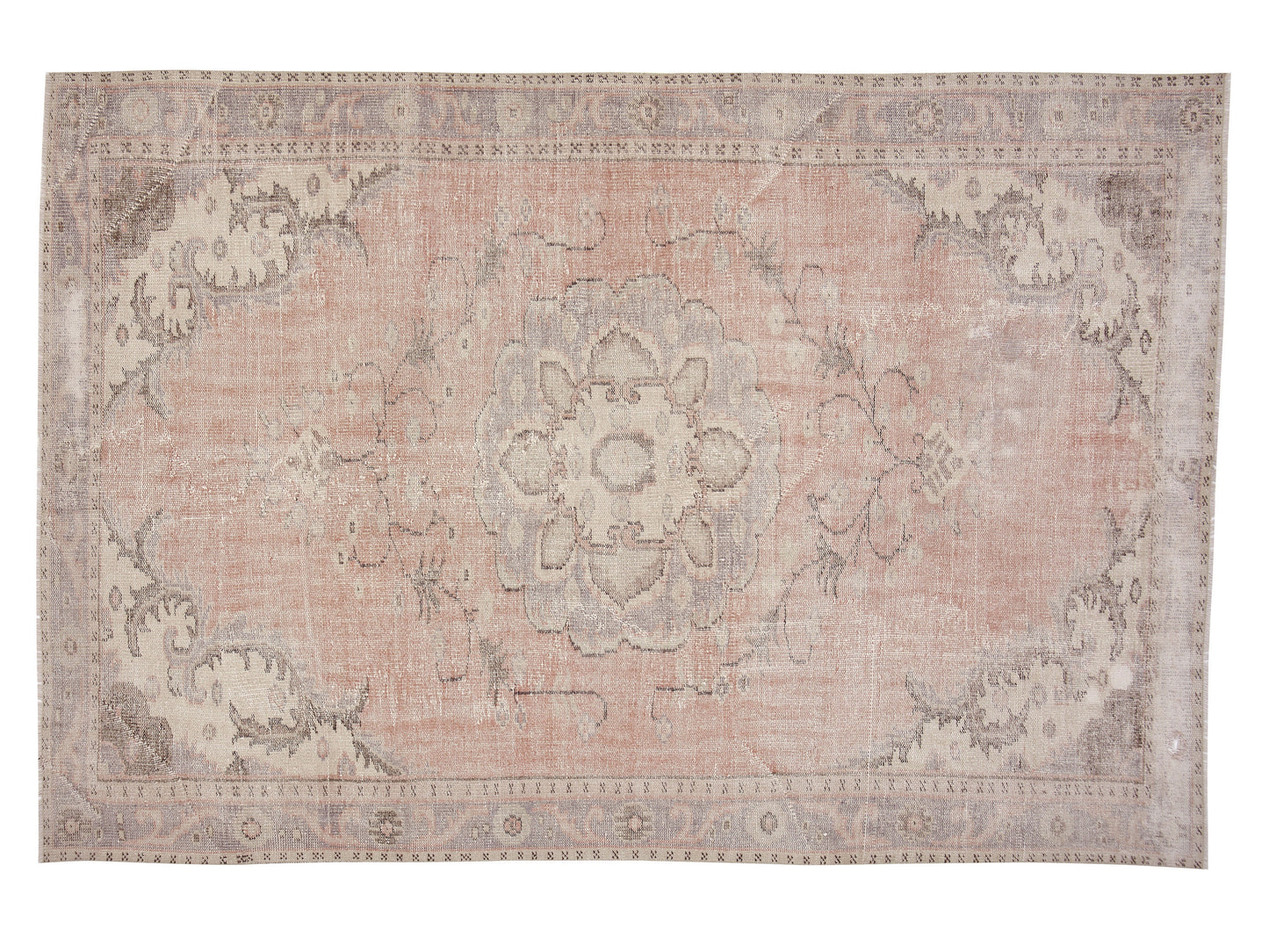 Oushak Vintage Rug, Turkish Handmade Rug, Area Antique Rug, Scandinavian Rug, Kid Room Rug, Neutral Rug, Turkish Carpet, Rug 6x9, 12120