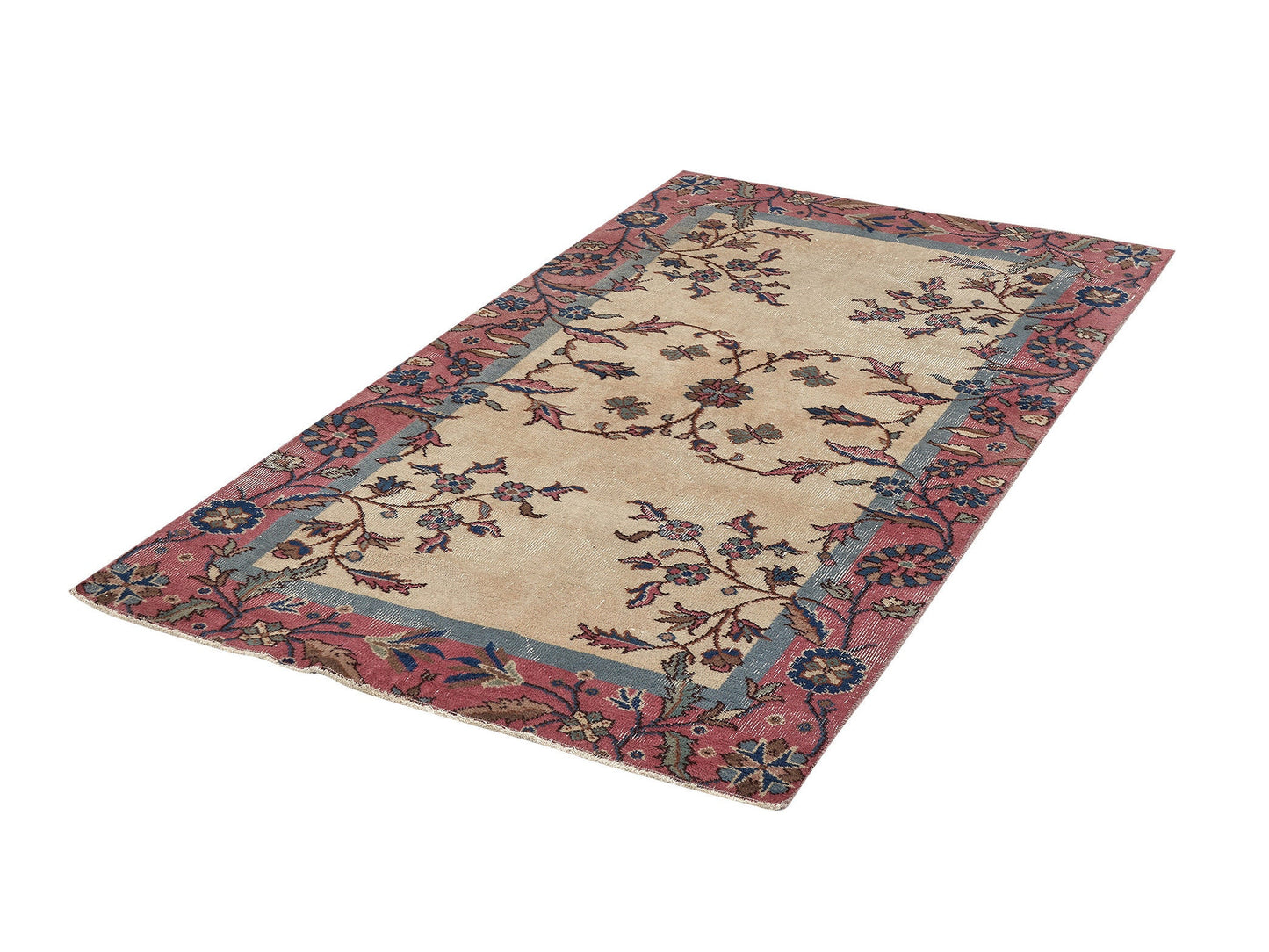 Turkish Vintage Handmade Rug, Oushak Area Faded Rug, Anatolia Antique Rug, Bohemian Rug, Turkey Rug, Vintage Carpet, Rug 4x6, 12233